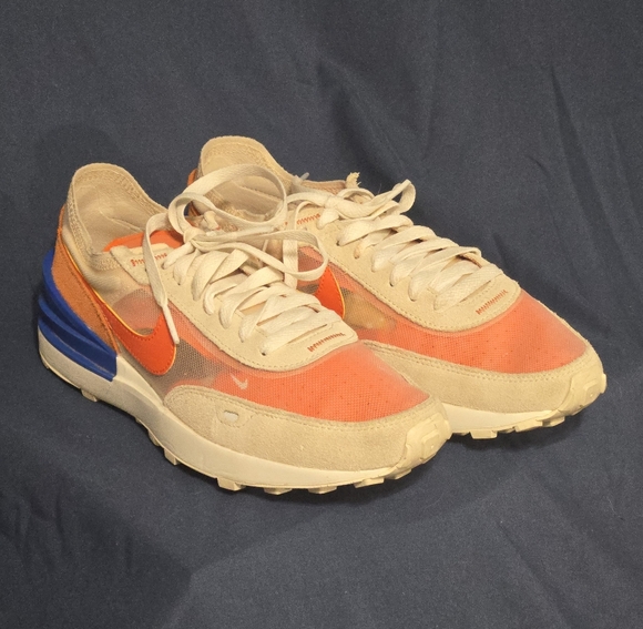 Nike Shoes - Nike Waffle One Casual Sneakers - Rush Orange and Pearl White - Women's Size 7.5